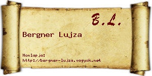 Bergner Lujza névjegykártya